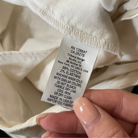 NWT Nili Lotan Tel Aviv Pants in Eggshell Cream White Off white Chino Khakis - Picture 7 of 11